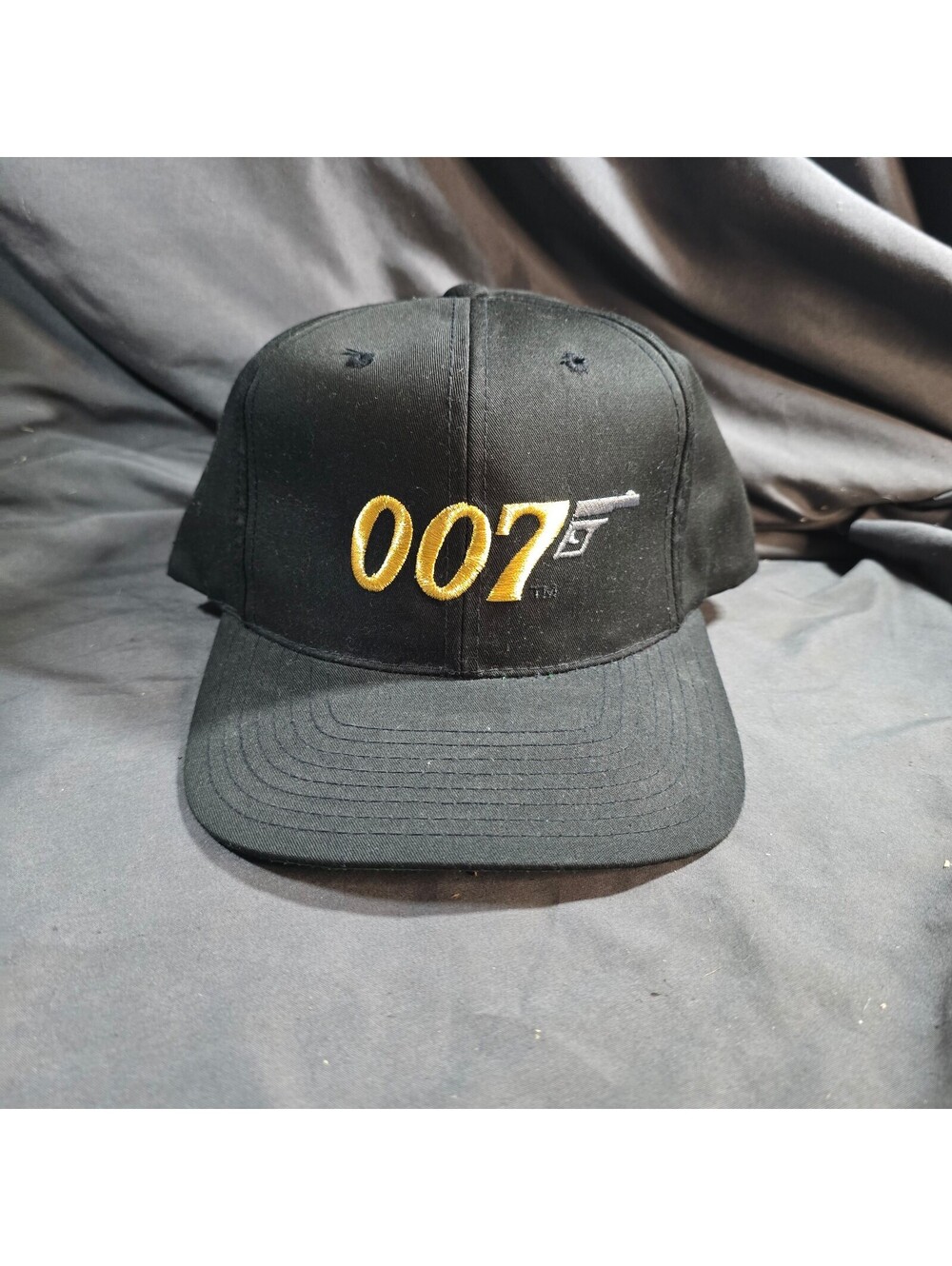 Vtg James Bond 007 Movie Promo Snapback Hat ANNCO American Needle 90s Green Bill